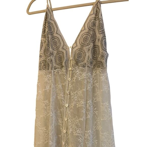 Free People Next to You Sheer Lace Maxi Dress – Ivory Romantic Boho Style, XS - Picture 4 of 8